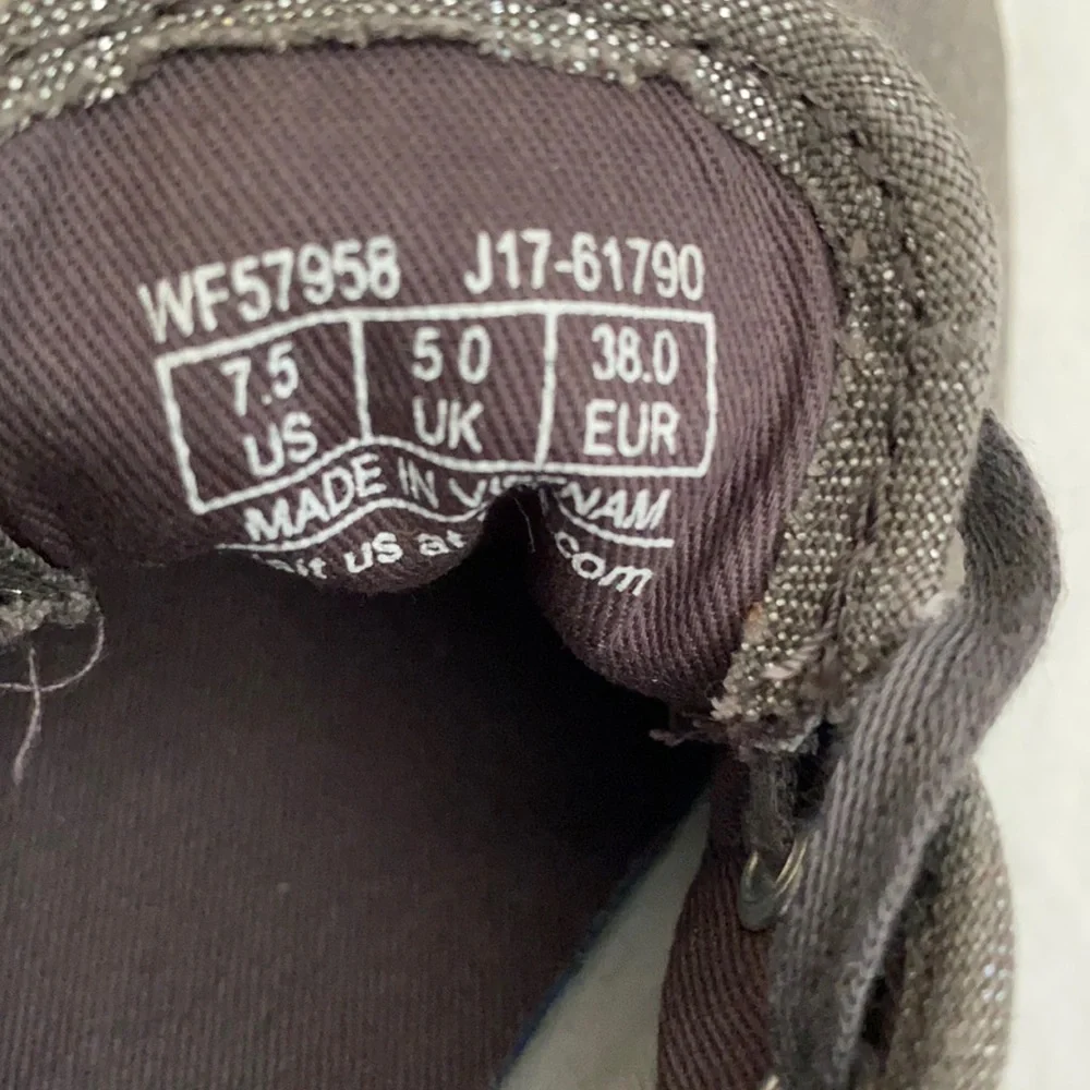 Keds | Champion Ortholite Metallic Linen Gray Sneakers WF57958 Gunmetal Grey 7.5 - Picture 10 of 14